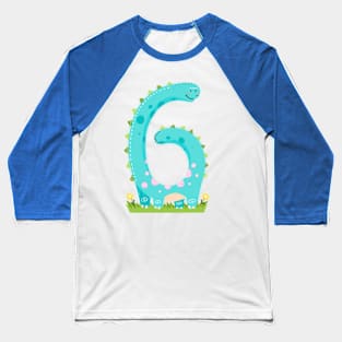 Dinosaur Six Baseball T-Shirt